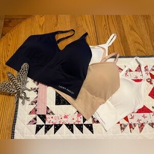 Plus Size Comfy Sports Bras Laura Ashley Lot (3) Size 2X- 3X 🌸